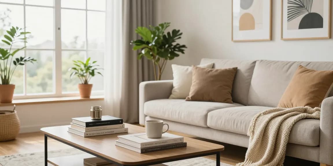 Entdecken Sie ein modernes Wohnzimmer, das Komfort und Stil zeigt, perfekt für ein Möbel Shop Online Erlebnis.