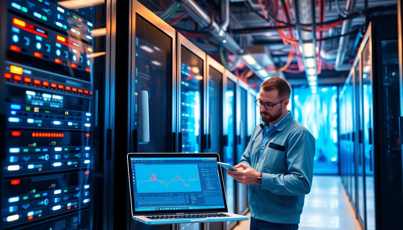 Effiziente Nutzung der Windows Server 2025 Standard Systemsoftware in einem professionellen Serverraum.