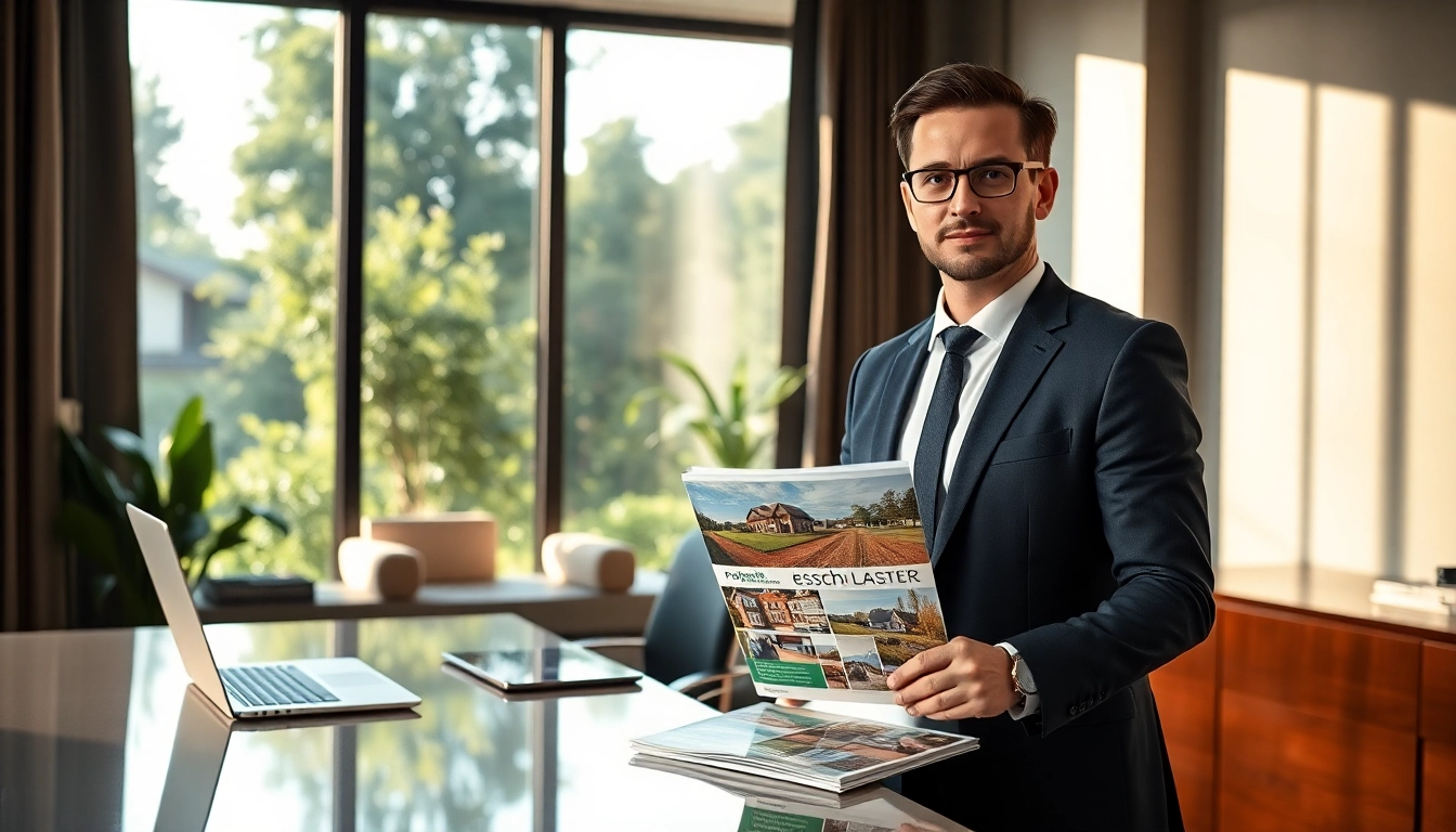 Immobilienmakler Frankfurt Eschersheim präsentiert effiziente Immobilienlösungen in modernem Büro.