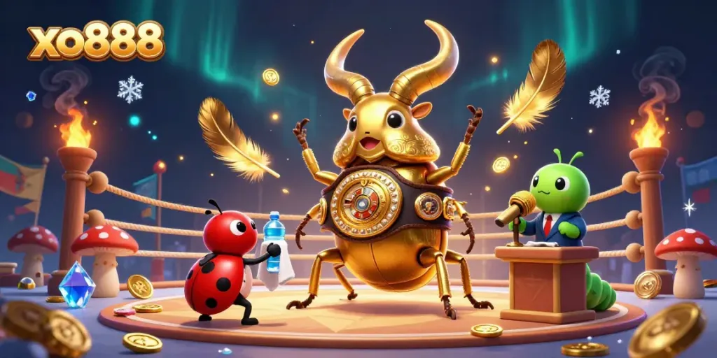 Bet on excitement with the xo888 golden beetle champion in a vibrant sports betting arena