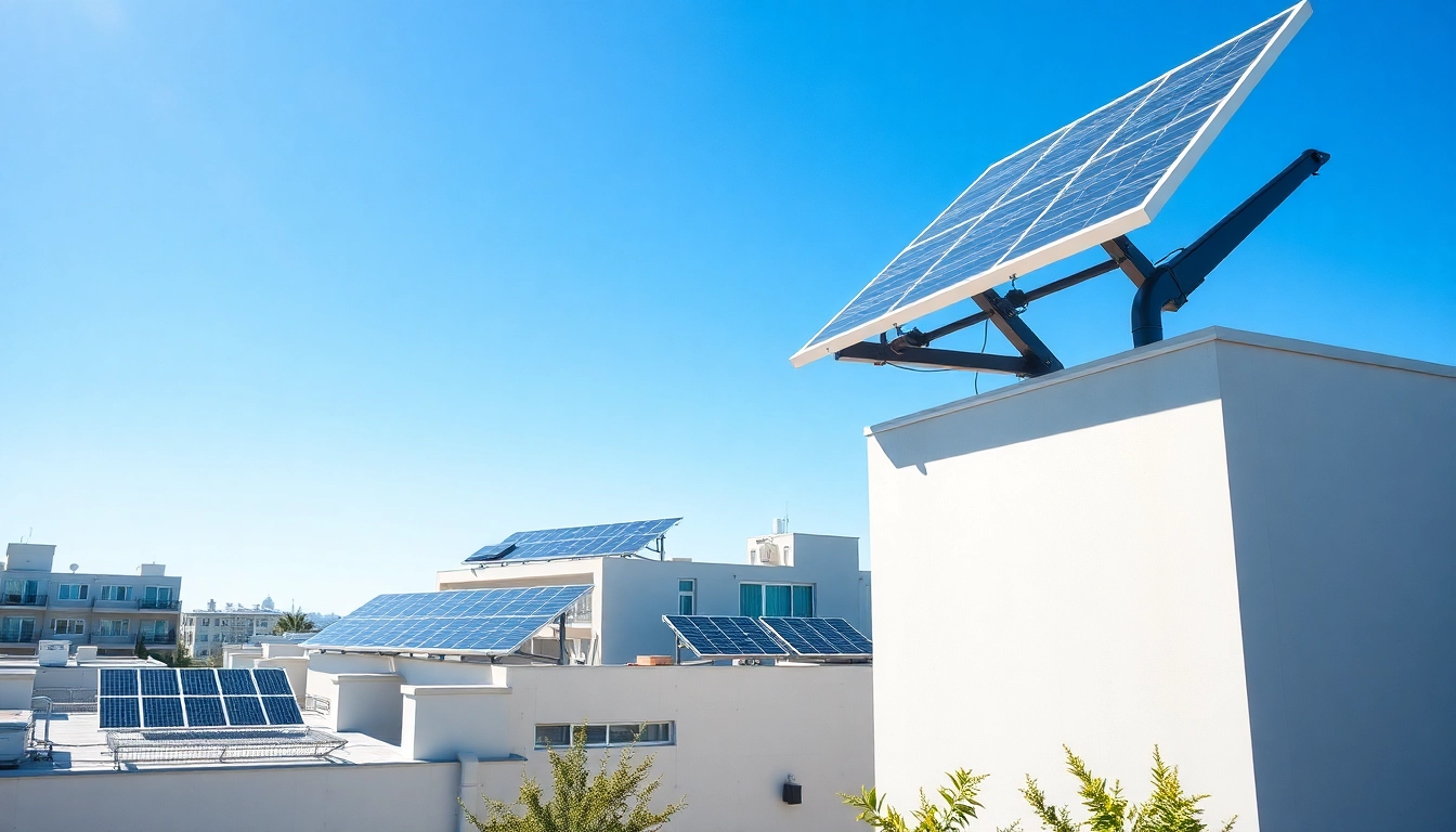 Erleben Sie innovative PV anlagen wien mit modernen Dachinstallationen und strahlendem Sonnenlicht.