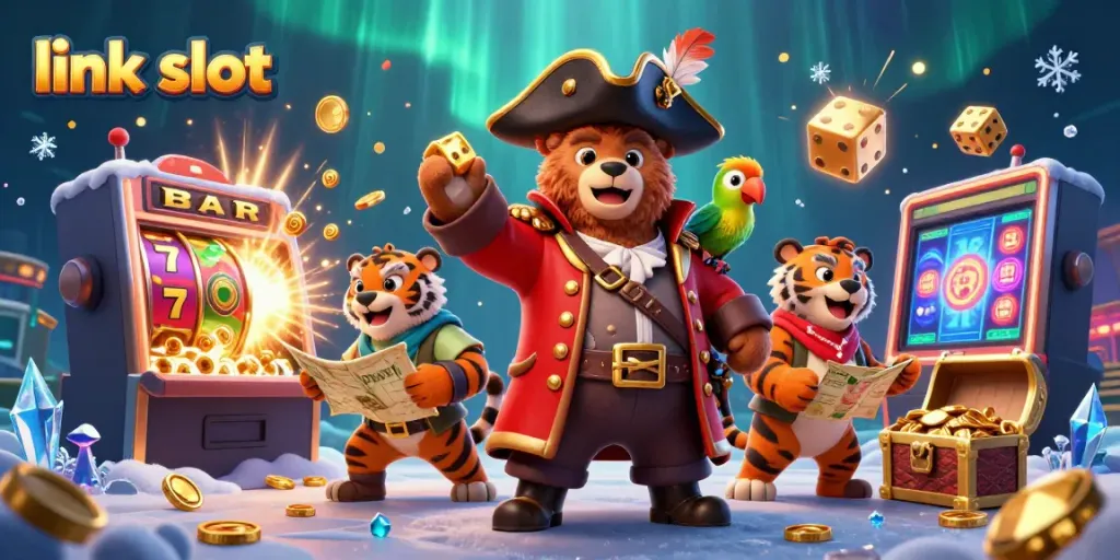 Experience the thrill of the link slot jackpot with characters from a vibrant online casino world.