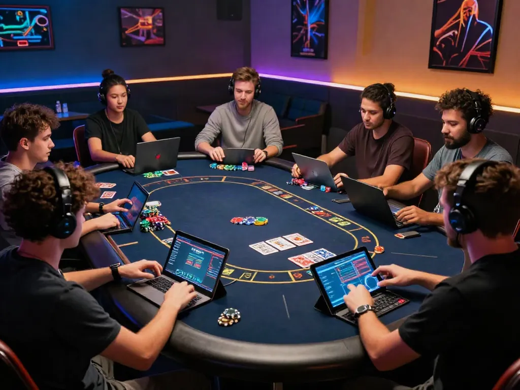 Engaged players at SV88's vibrant online casino gaming table